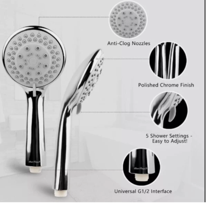 Chrome Shower Head And Hose Set Replacement For Grohe Mira Triton Aqualisa UK - Image 4